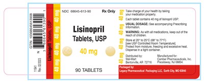 LISINOPRIL 40MG 90ct.jpg PACKAGE LABEL.PRINCIPAL DISPLAY PANEL - LISINOPRIL 40MG 90ct